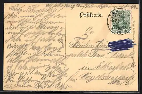 AK Berlin, Café Bauer, Unter den Linden, Ecke Friedrichstrasse