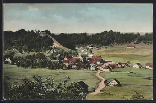 AK Ronsberg bei Günzach, Gesamtansicht aus der Vogelschau