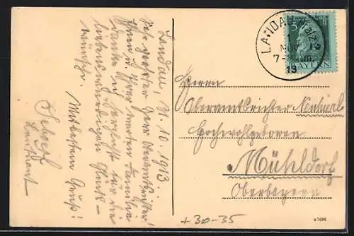 AK Landau i. Pfalz, Casino des 18. Inf. Rgt. Prinz Ludwig Ferdinand