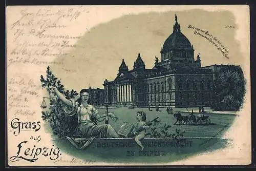 Lithographie Leipzig, Deutsches Reichsgericht