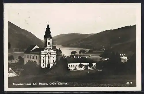 AK Engelhartszell a. d. Donau, Blick zum Kloster