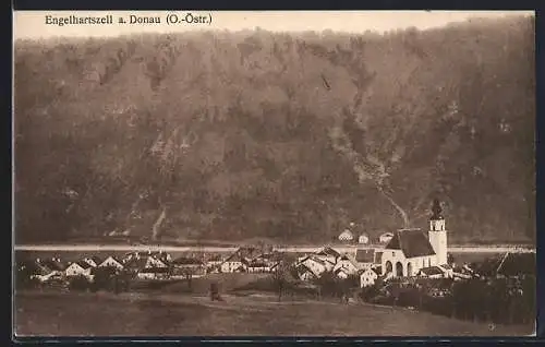 AK Engelhartszell a. Donau, Teilansicht mit Kirche