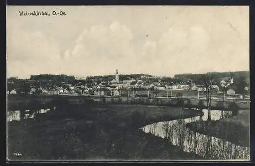 AK Waizenkirchen /O.-Oe., Ortsansicht aus der Vogelschau