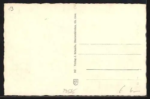 AK Oberneukirchen /Ob.-Oest., Blick zum verschneiten Ort