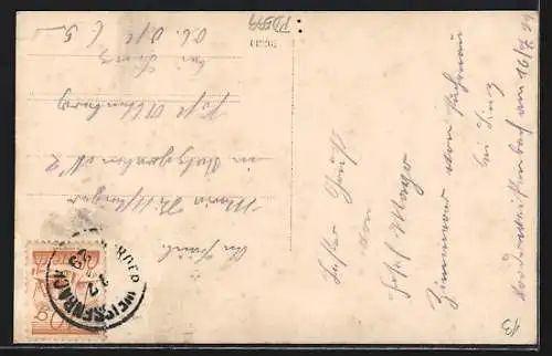 AK Ober-Weissenbach /O.-Ö., Totalansicht von einen Berg aus