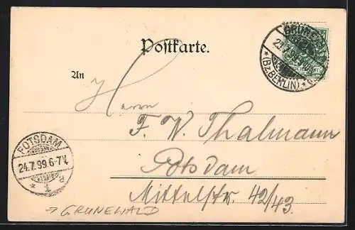 Künstler-AK Berlin-Grunewald, Kaiser Wilhelm Thurm