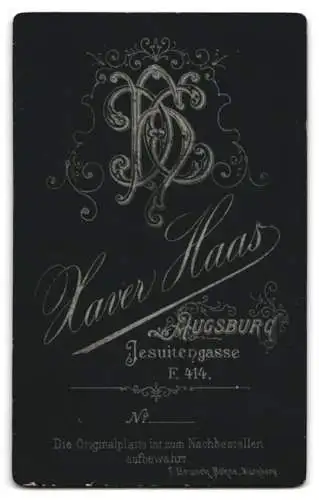 Fotografie Xaver Haas, Augsburg, Jesuitengasse, Porträt eines Veteran mit Auszeichnungen, Orden am Revers