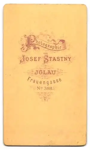 Fotografie Josef Stastny, Iglau, Frauengasse 388, K.u.K. Soldat in Uniform mit Schützenshcnur und Bajonett