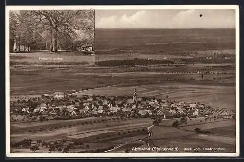 AK Abtswind /Steigerwald, Gasthof auf dem Friedrichsberg, Blick vom Friedrichsberg