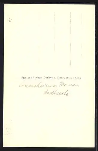 AK Iphofen /Mfr., Strassenpartie mit Tor