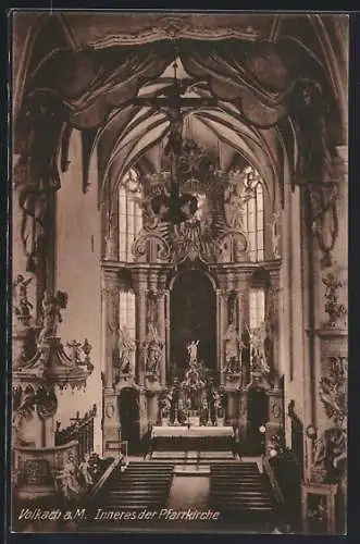 AK Volkach a. M., Inneres der Pfarrkirche