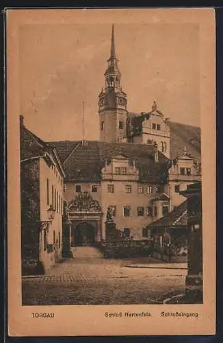 AK Torgau, Eingang zum Schloss Hartenfels