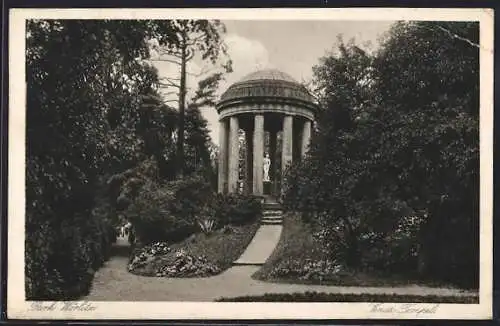 AK Wörlitz, Park mit Venus-Tempel