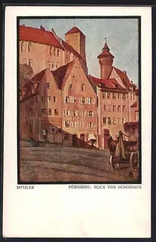 Künstler-AK Nürnberg, Blick vom Dürerhaus