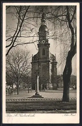 AK Trier, Blick zur St. Paulinskirche