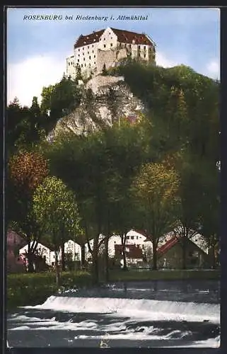 AK Riedenburg / Altmühltal, Blick zur Rosenburg