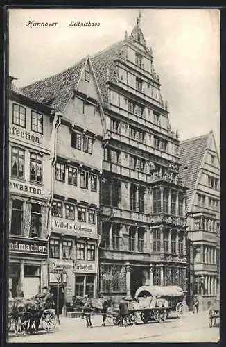 AK Hannover, Gasthaus von Wilhelm Göhmann mit Leibnizhaus