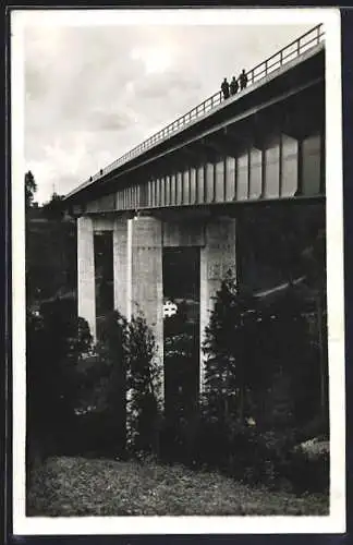 AK München, Mangfallbrücke der Reichsautobahn ab der Landesgrenze