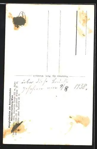 AK München, Mangfallbrücke der Reichsautobahn ab der Landesgrenze