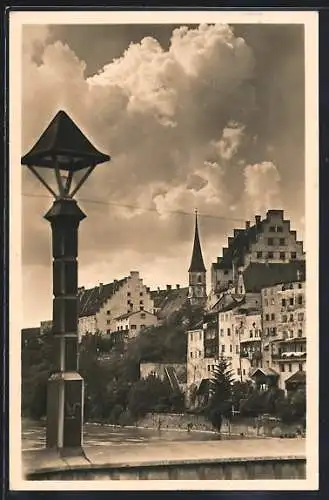 AK Wasserburg a. Inn, Blick zur Burg