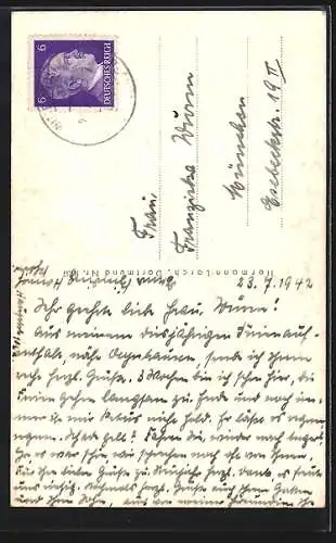 AK Bad Oeynhausen, Goldfischteich mit Lesehalle