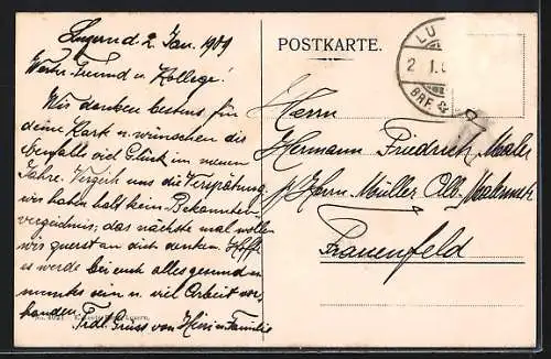 AK Luzern, Meggenhorn, Seepartie mit Christus-Statue, Boot u. Dampfer