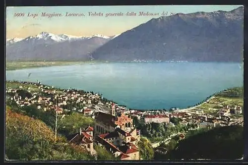 AK Locarno, Lago Maggiore, Veduta generale dalla Madonna del Sasso