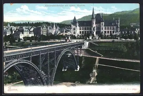 AK Bern, Kirchenfeldbrücke mit histor. Museum