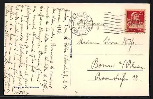 AK Genève, Palais des Nations et quai W. Wilson