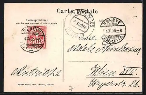 AK Genève, Place des Alpes et le Mont-Blanc