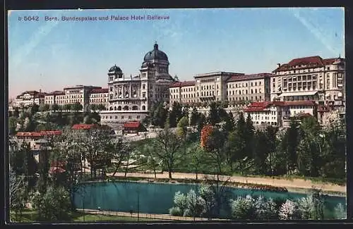 AK Bern, Bundespalast und Palace Hotel Bellevue