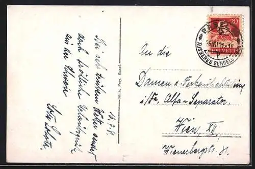 AK Basel, Marktplatz mit Rathaus