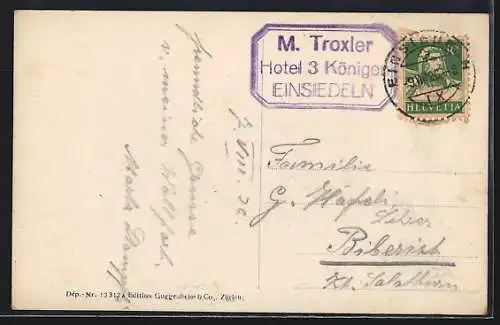 AK Einsiedeln, Teilansicht mit Kloster