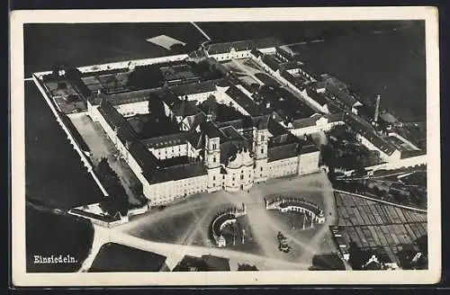 AK Einsiedeln, Stift aus der Vogelschau