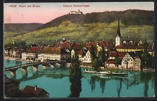 AK Stein am Rhein, Teilansicht mit Schloss Hohenklingen