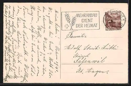 AK Fünf Osterküken am Osterei, Ostergruss