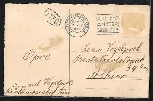 AK Kleiner Junge mit Osterkükengespann, Ostergruss