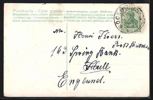 AK Hühnerfamilie wünscht ein fröhliches Osterfest!