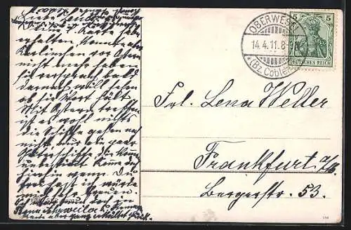 AK Mädchen mit Korb und drei Osterküken