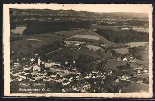 AK Waizenkirchen, Ortsansicht mit Umgebung, Fliegeraufnahme