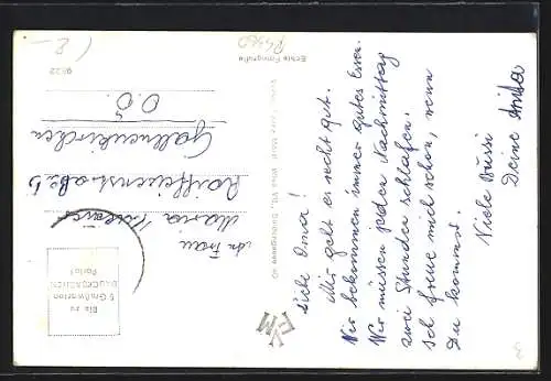 AK Gutau, Platzpartie mit Brunnen und Gasthaus Pils