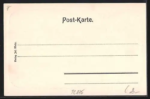 AK Wilhering, Strassenpartie mit Mauer und Turmgebäuden