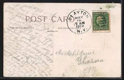 Präge-AK Vergissmeinnicht-Segelschiff mit weissen Tauben