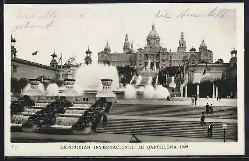 AK Barcelona, Exposicion Internacional 1929, Palacio Nacional