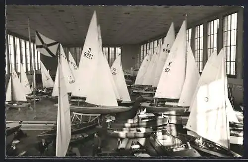 AK Berlin, Ausstellung Wassersport und Wochenende, Reisen, Camping, Freizeit 1961