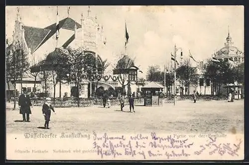 AK Düsseldorf, Ausstellung 1902, vor der Festhalle