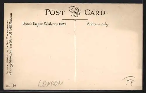 AK London, British Empire Exhibition 1924, Palace of Engineering