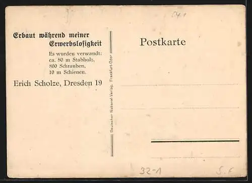 AK Modell-Achterbahn auf Deutschlandreise seit Juni 1932