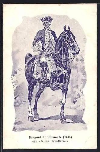 AK Kavallerie-Regiment, Dragoni di Piemonte 1744 ora Nizza Cavalleria