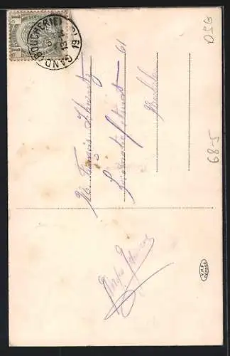 AK Frau mit übergrossem Hut, Mode 1910